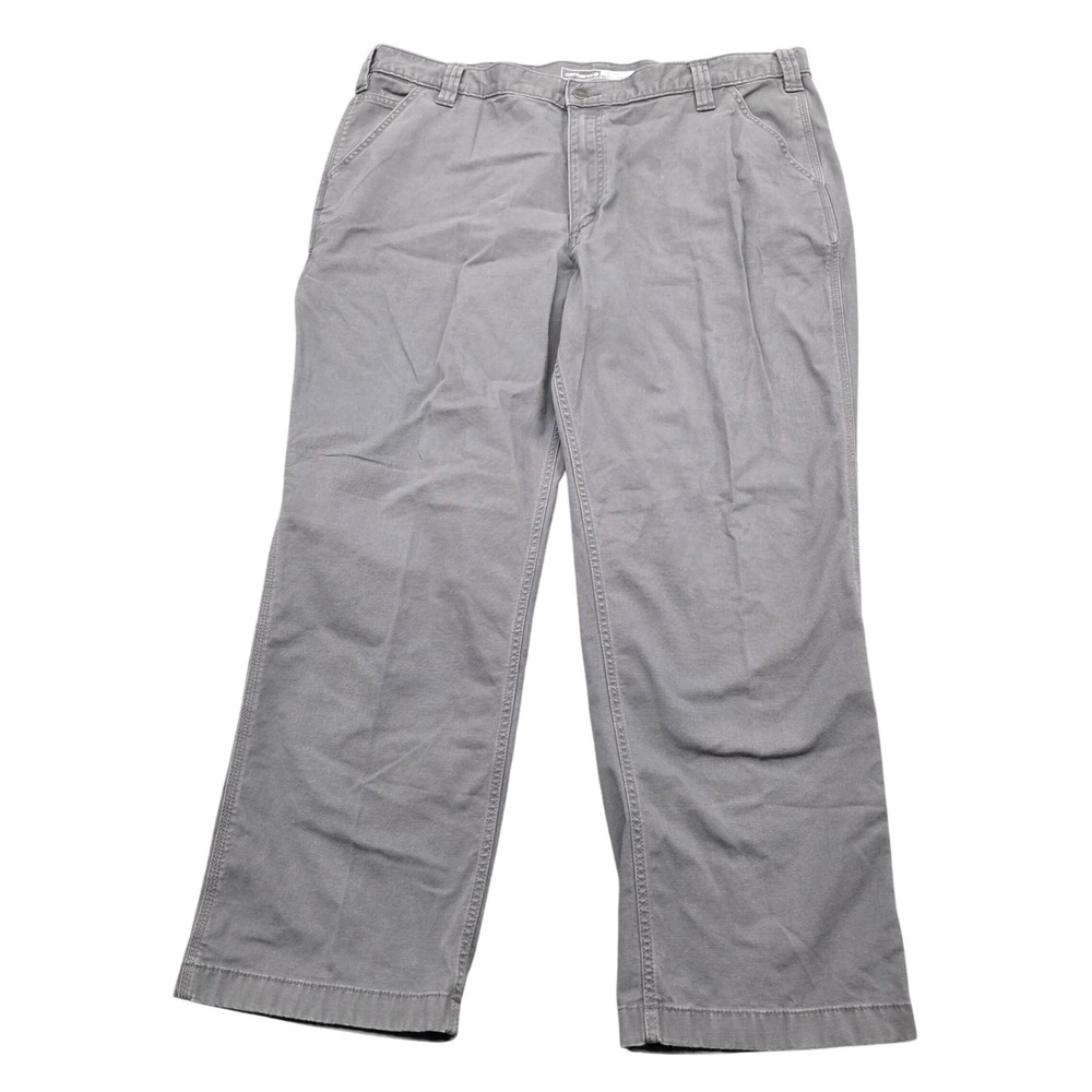 Carhartt Rugged Flex Relaxed Fit Canvas Work Pants Gray 42x30 102291-M Mens